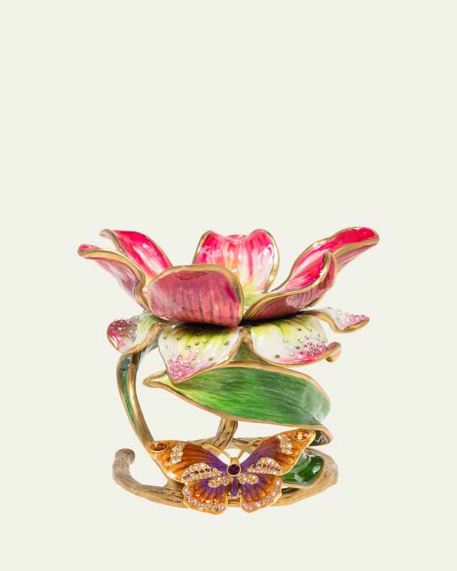 Floral 7" Pillar Candle Holder